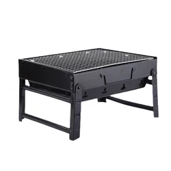 Solid color metal grill chrome plating treatment, furnace body electrophoresis process, portable and foldable barbecue oven