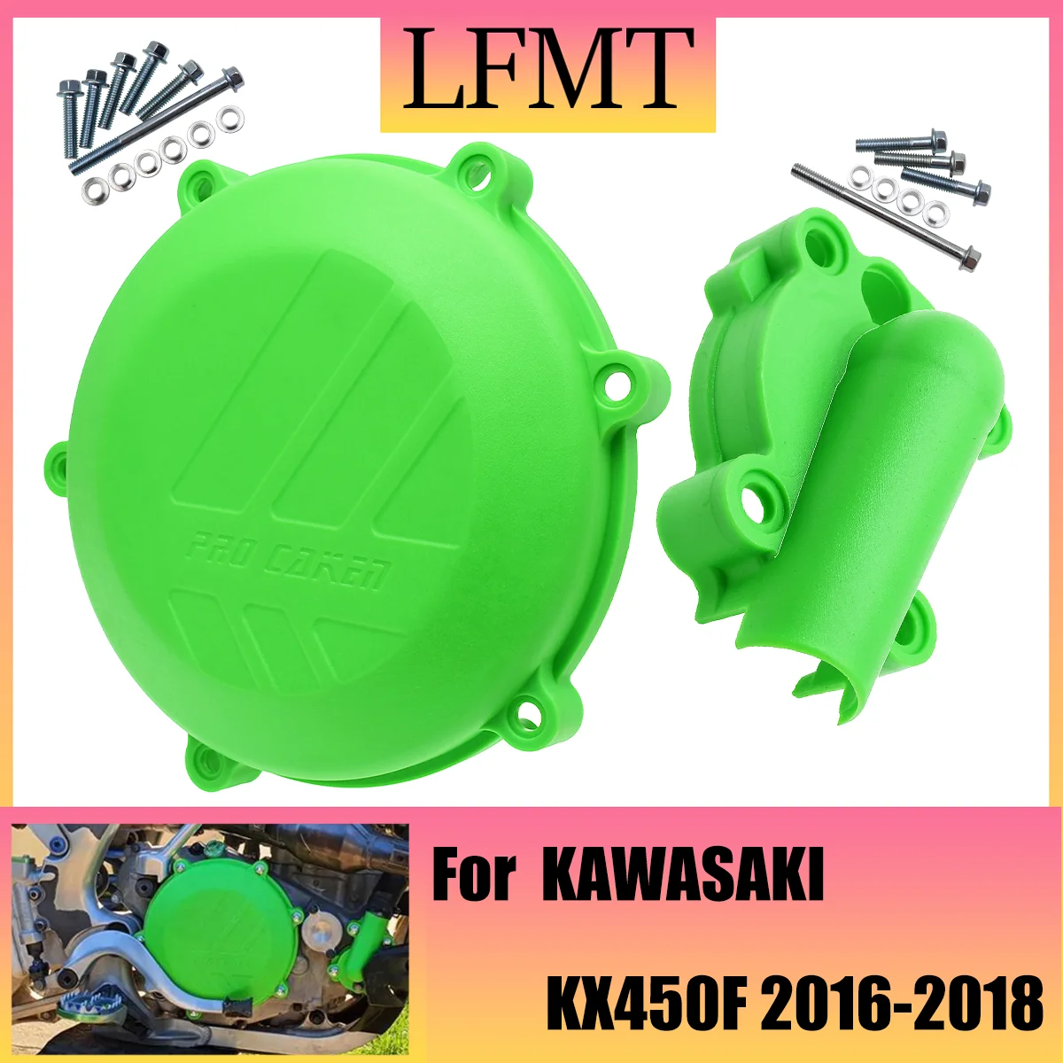 

Dirt bike plastic clutch protection water pump protective cover For Kawasaki KX450F KX 450F KXF450 2016 2017 Enduro Dirt Bike