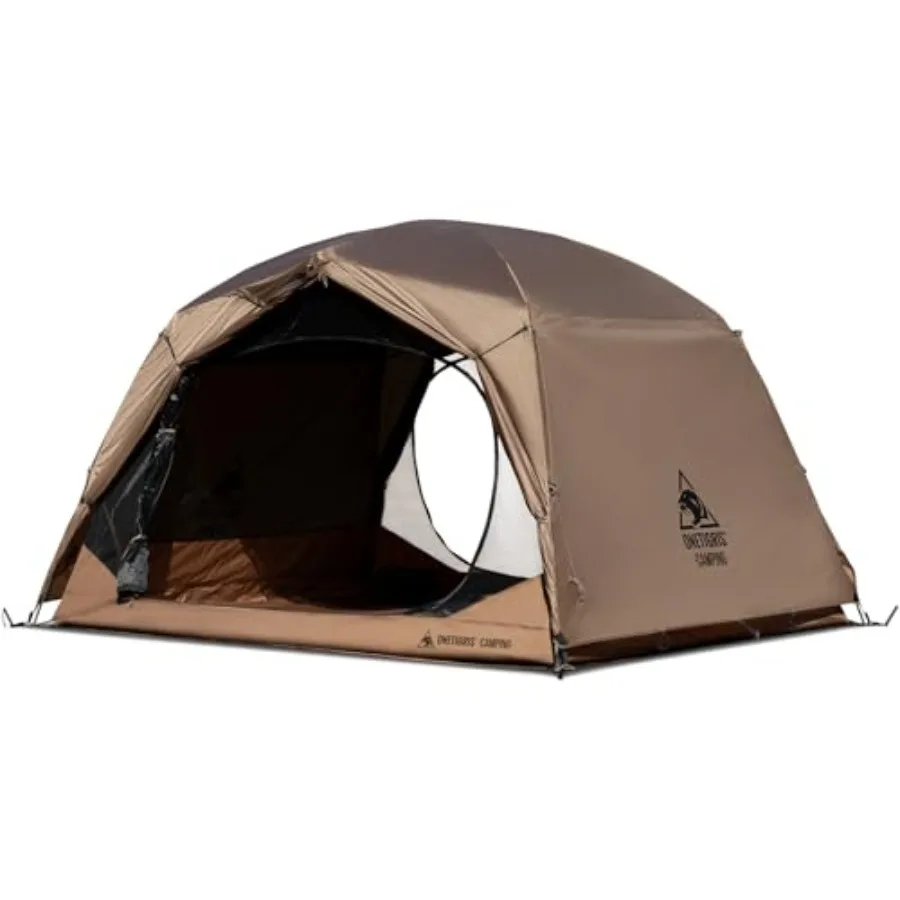 

4-person camping tent for outdoor backpacking and family shelter, polyester fabric with 2000mm rainfly, 5000mm waterproof floor