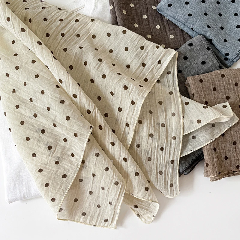 New Solid Color Cotton Linen Feeling Square Scarf for Women Soft Neck Scarf Bandana Head Scarf Hair Wrap Daily Fashion Accessory view 6