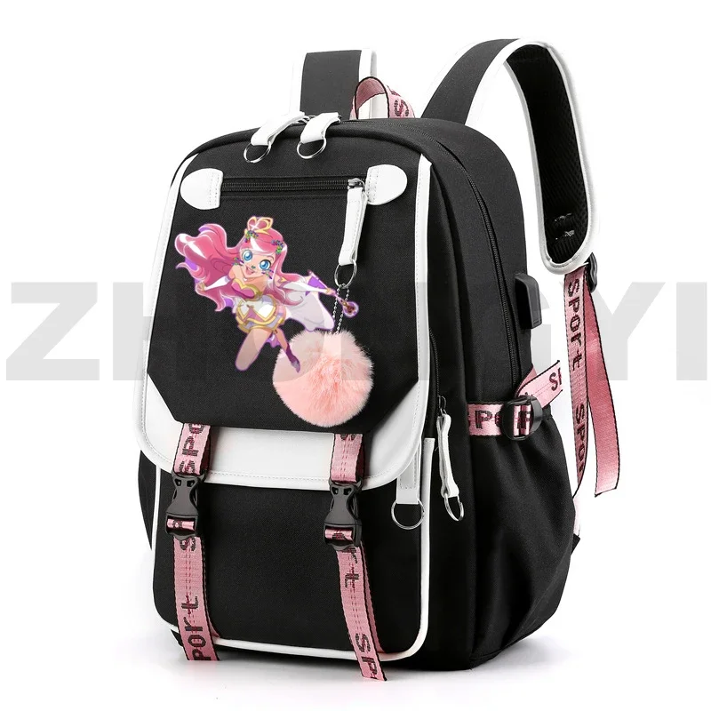 Anime Lolirock Backpack for Teenager Girls Cartoon Kawaii LoliRockstar Softback Bookbag Back To School Laptop Back Pack Travel