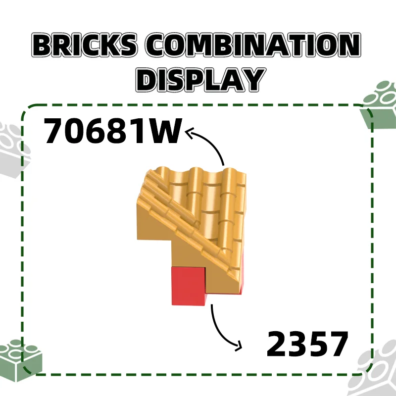 WANGE 37Pcs/Lot 73628W Large corner tile Block Moc Color Accessories Compatible with Brick Children's educational Toy Assembly