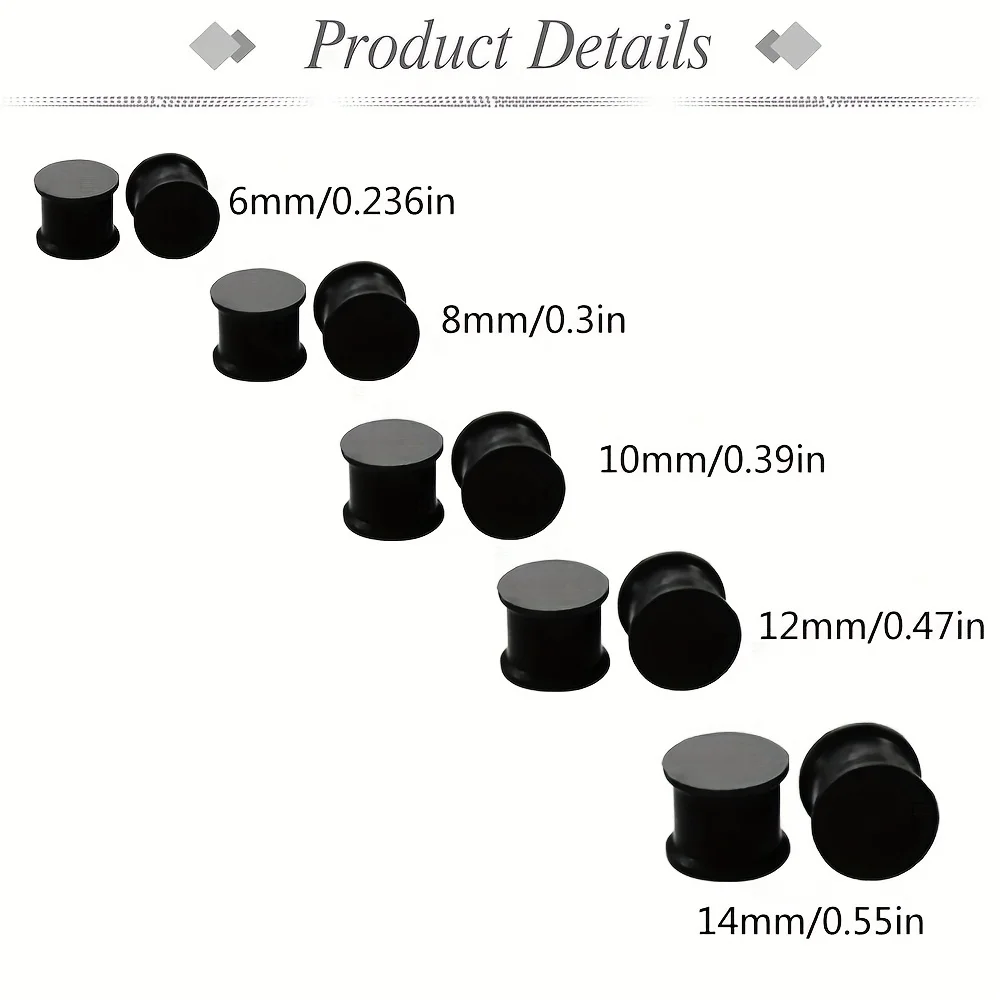 1 Pair 6mm-14mm Silicone Ear Expansion Ear Plugs Tunnels Expandar Gauges Body Piercing Jewelry Unisex