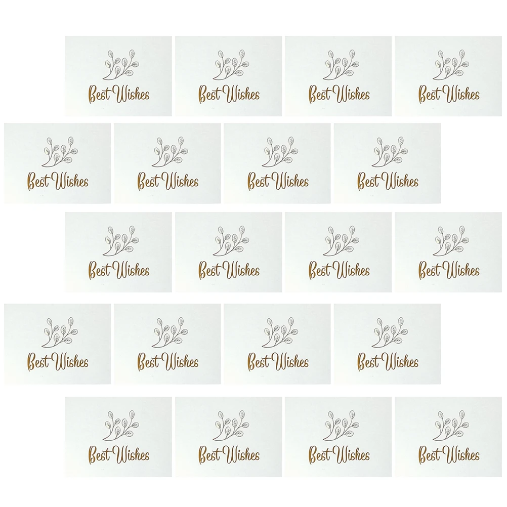 

100pcs Luxury Gold Foil Blessing High-Class Greeting Card Paper Creative Gift For Wedding Holiday Birthday Congratulation Cards