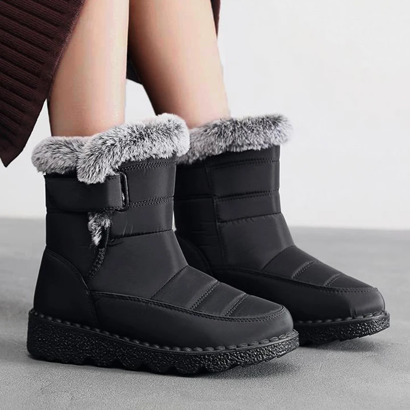 

Женские ботинки, женская обувь на зимнем меху, непромокаемые женские ботинки, ботильоны на платформе, женская зимняя обувь больших размеров, Botas Mujer