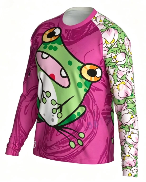 New long sleeved sportswear with 3D printed patterns, fashionable and versatile, breathable and quick drying sports top