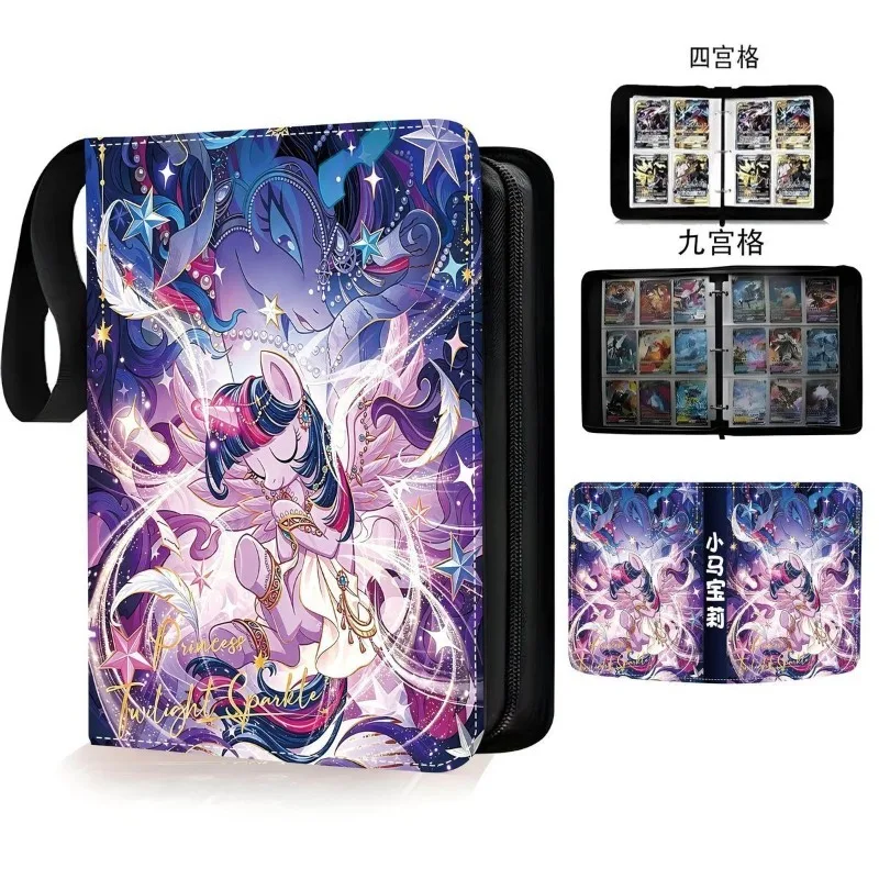 My Little Pony 400pcs/900pcs Card Album Book Folder 4/9 Card Slots Collections Zipper Double Pocket Zipper Card Binder Holder