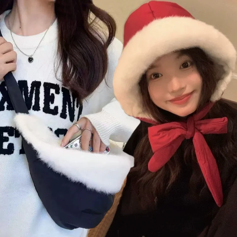 Winter Anti-chill Windproof Thick Warm Hat Fashionable Red Hats Student Ear Protection Cap Korean Fashion