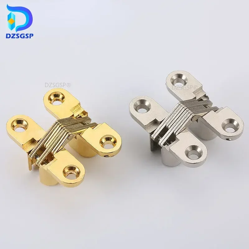 1Pcs  Myhomera Hidden Hinges 12x42MM Invisible Concealed Barrel Cross Door Hinge Bearing Wooden Box For Folding Window Furniture