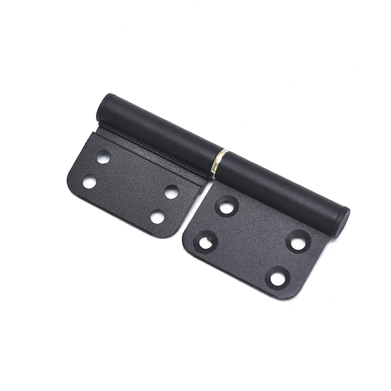2/4PCS Aluminum door black flag hinge detachable 4 inch kitc