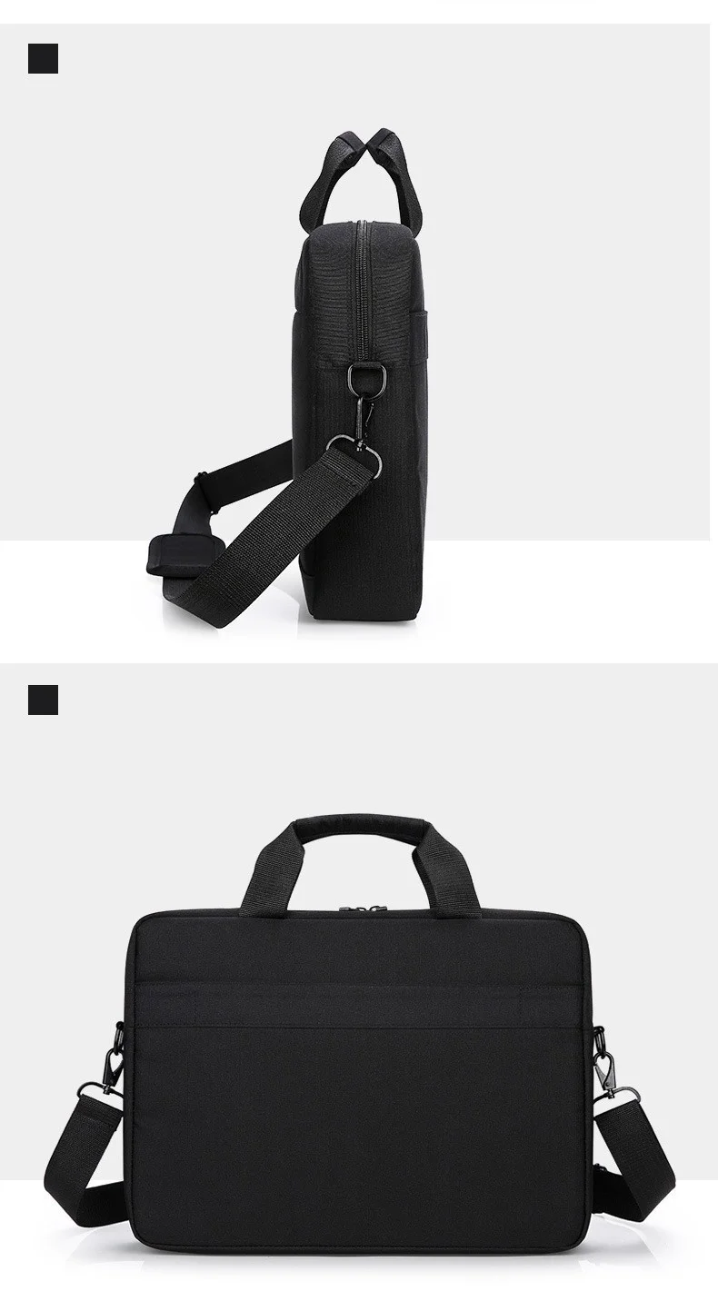 Computer Bag Handbag Shoulder Laptop Bags 15 inch Briefcase Document Case Canvas Solid INS Fashion Commerce Fixed Belt