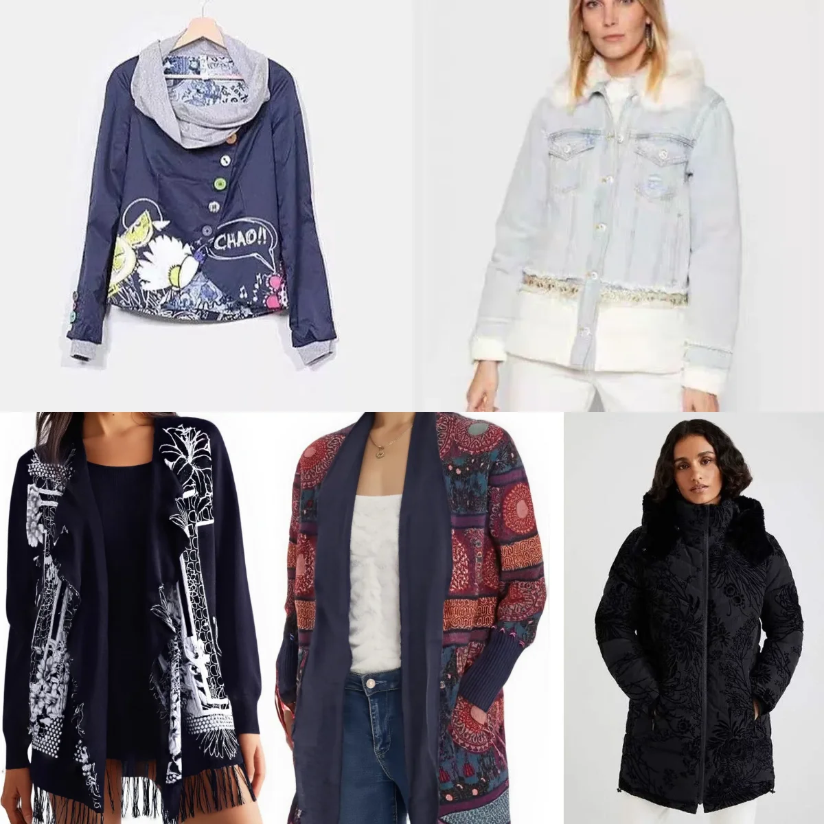 European, American, Spanish original light luxury jacket, heavy-duty embroidered printed warm knit women's jacket designer style
