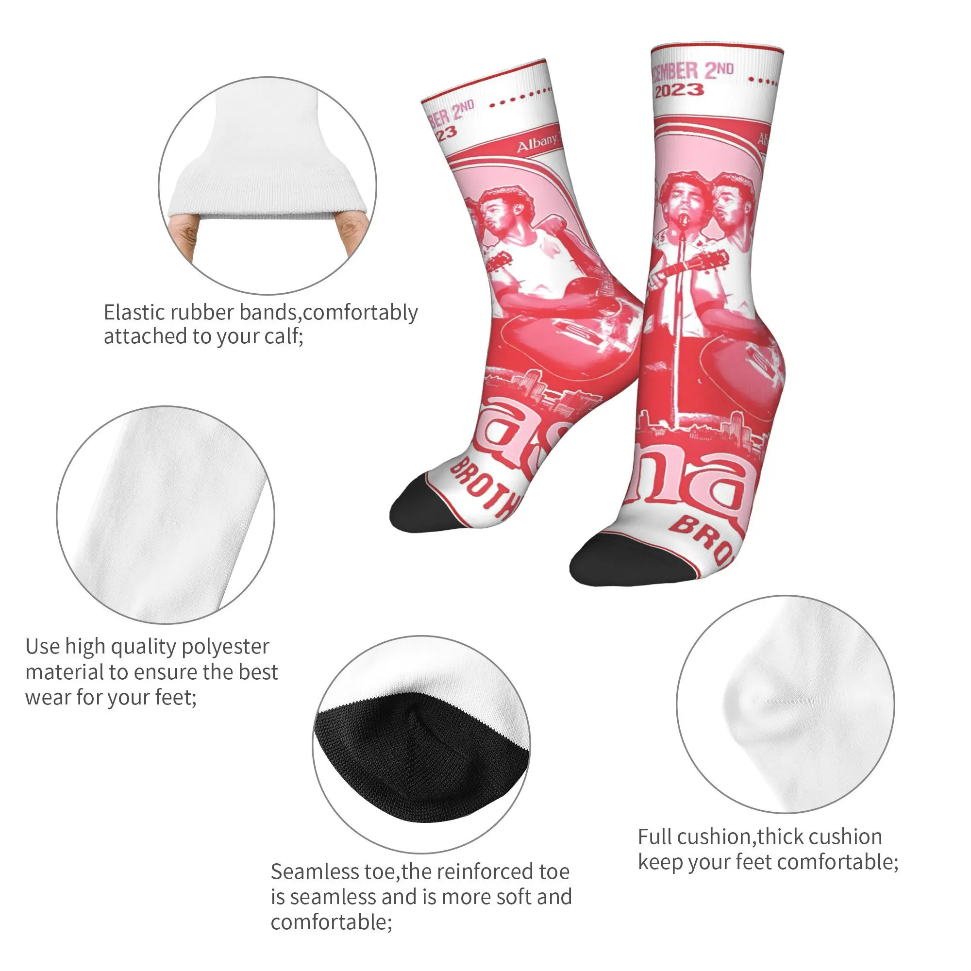 Calzini unisex da uomo Jonas Bros 20th Anniversary Tour Calze Calzini antiscivolo di qualità Calzini da esterno dal design casual autunnale