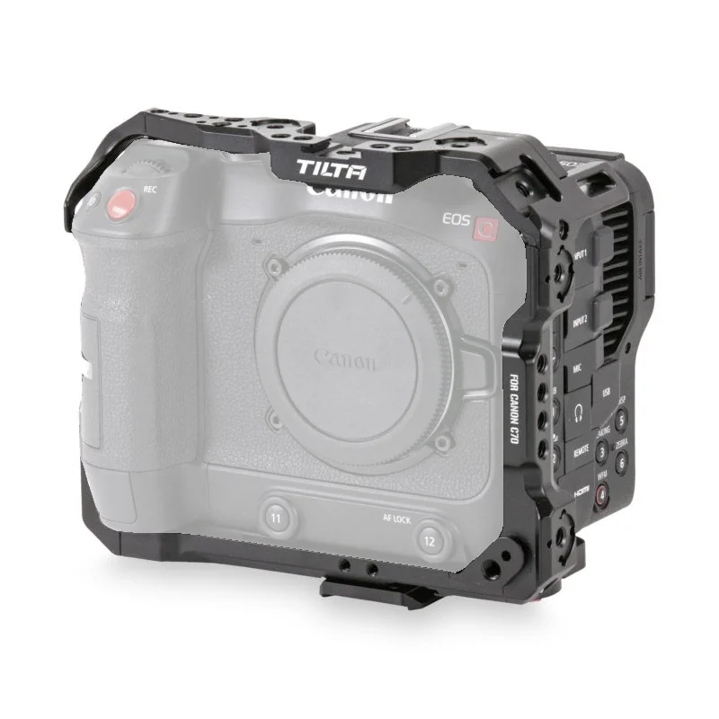 TA-T12-FCC-B Full Camera Cage for Canon C70 Black Aluminum Alloy Camera Video Cage (no Camera)