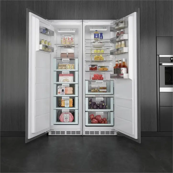 ZUNGUI BD-222WQB Factory Price 220V Built-in Large Refrigerator Side-by-side Refrigerator