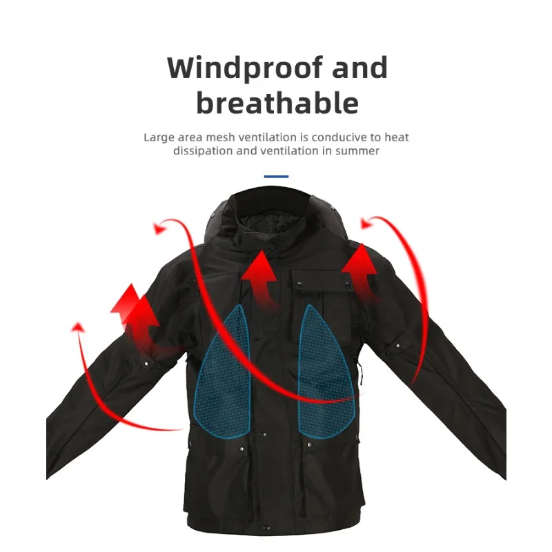 Customizable Auto Racing Moto Style Sportswear PU Windproof Jacket With Airbag Breathable Nylon Size XL Custom Logo On Back