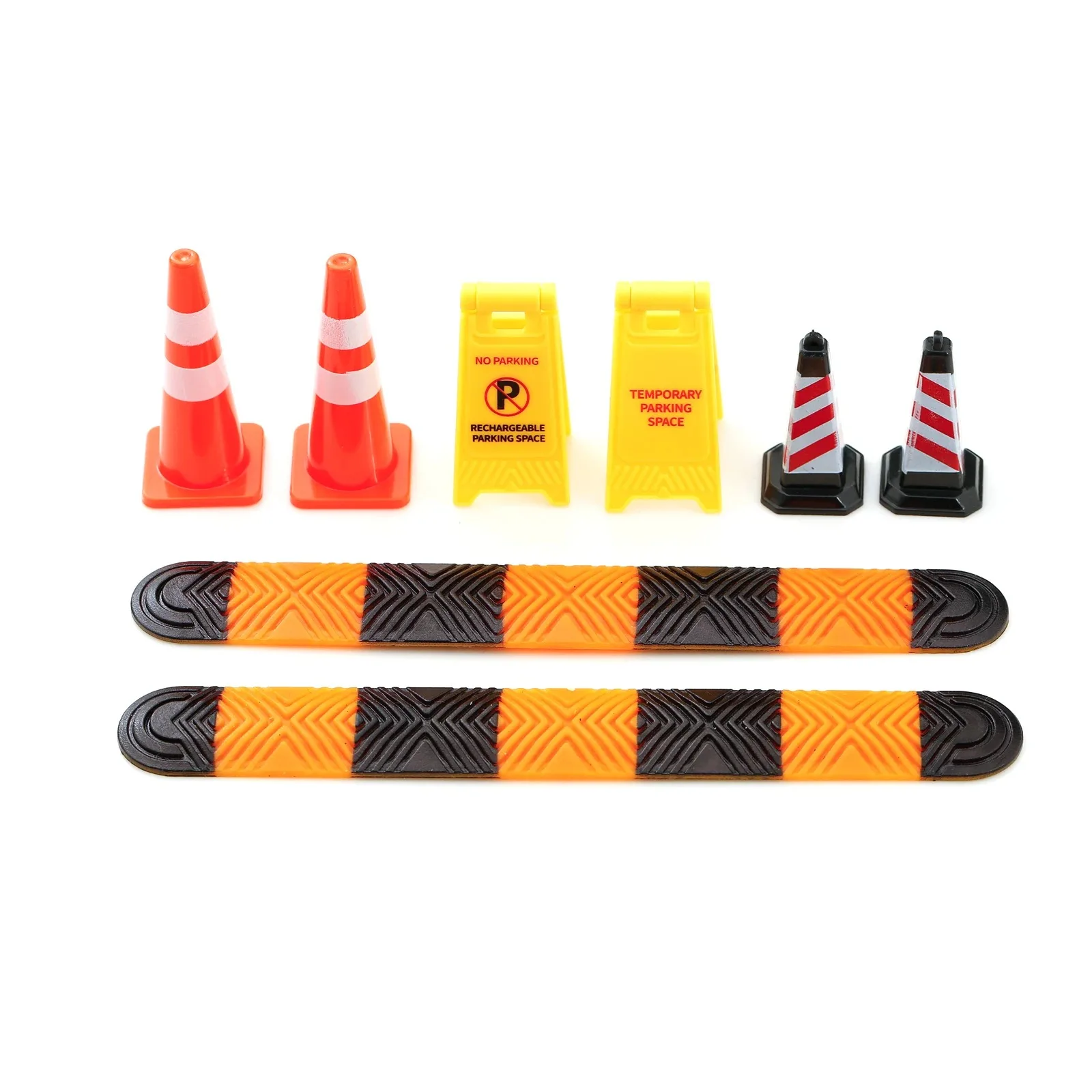 4Pcs 1/18 1/24 RC Crawler Course Accessories - Speed Bumps & Traffic Signs for TRX4M, SCX24, FCX24 Micro Crawler
