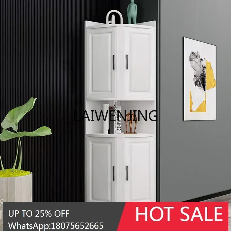 Corner Shelf Wall Triangle Cabinet 4 Doors Corner Shelf