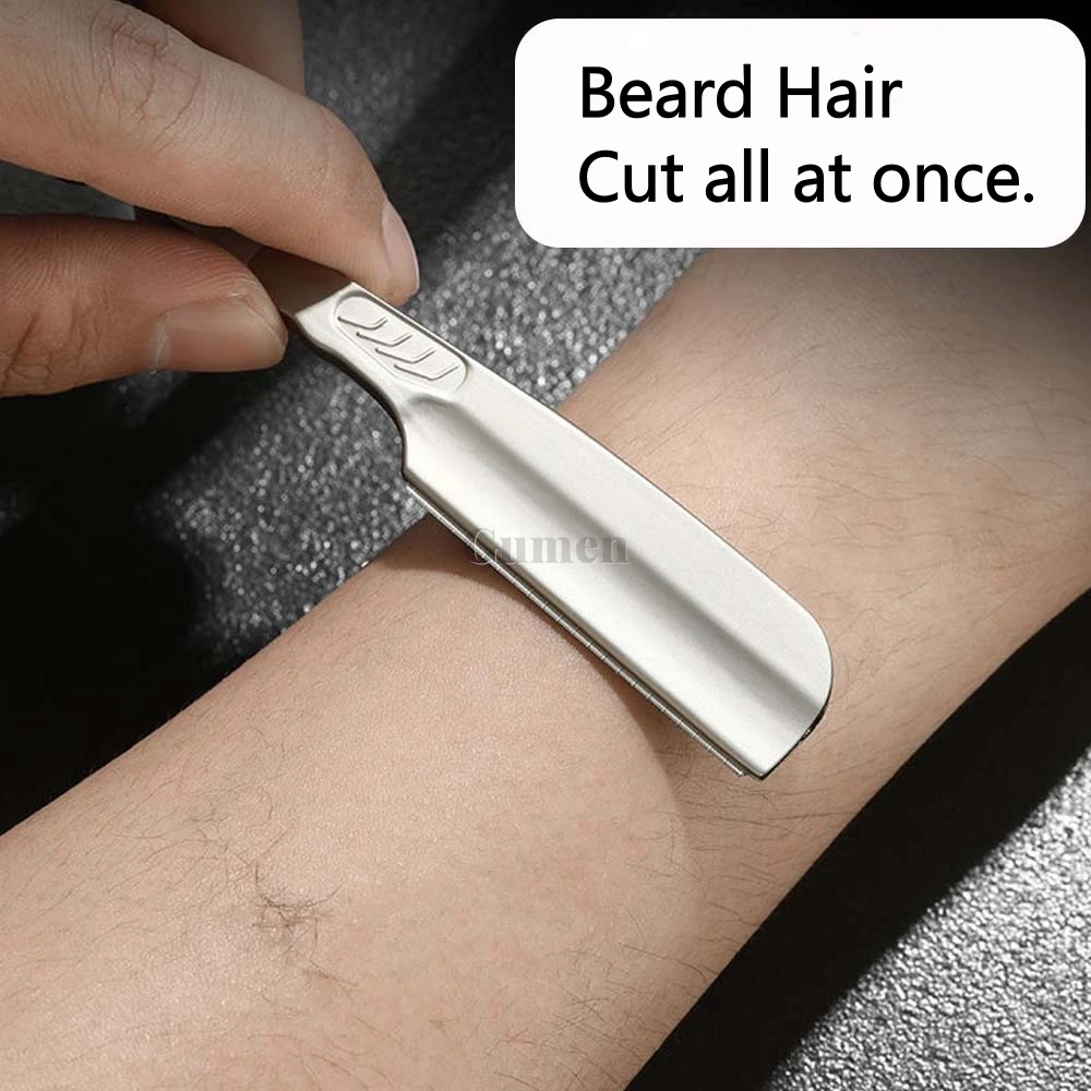 2026 دليل الرجال حافة مستقيمة الحلاقة مع ريشة شفرة أمان سبائك الزنك إزالة الشعر ماكينة حلاقة قابلة للطي سكين الحلاقة ABS مقبض