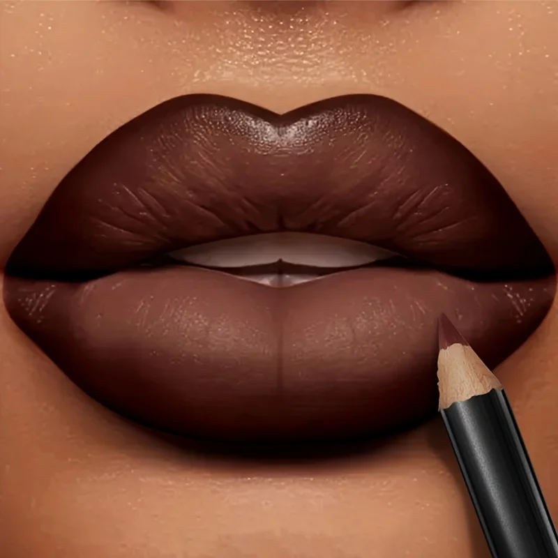 Delineador de labios mate resistente al agua, lápiz labial de tinte de contorno rojo, taza antiadherente de larga duración, labios hidratantes, 12 colores