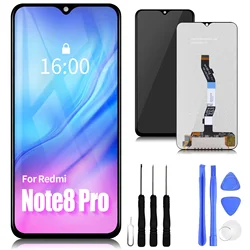 Substituição da tela sensível ao toque, digitalizador para Xiaomi Redmi Note 8 Pro, M1906G7G, M1906G7I, 6,53