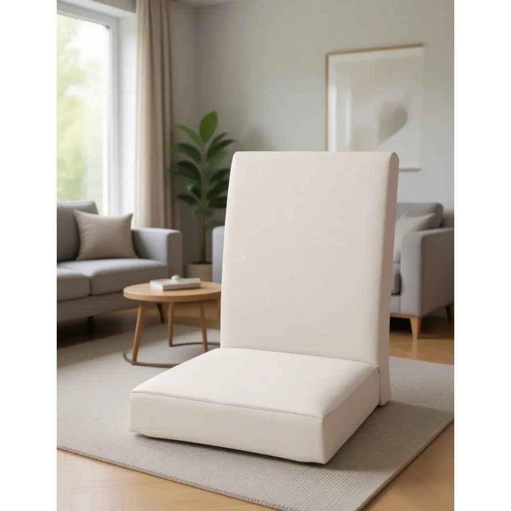 

Прочный чехол для обеденного стула, ширина 20,8 дюйма, сменный чехол из полиэстера, бежевый, под лен