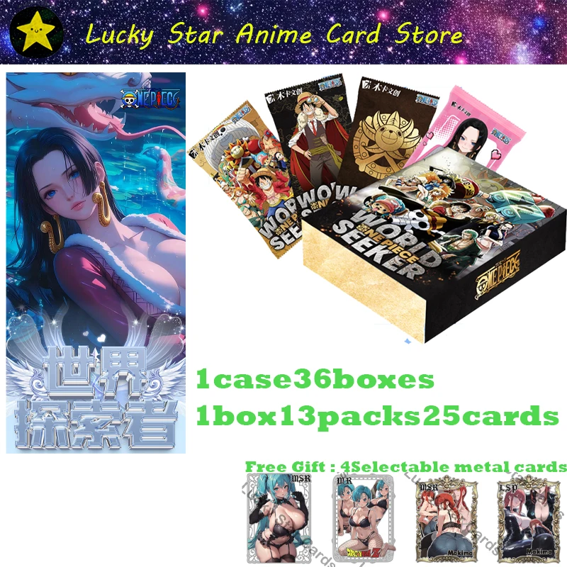 

Wanmu One Piece World Explorer Anime Collectible Cards Luffy Nami Robin Hancock Zoro Christmas Birthday Gifts Children's Toys