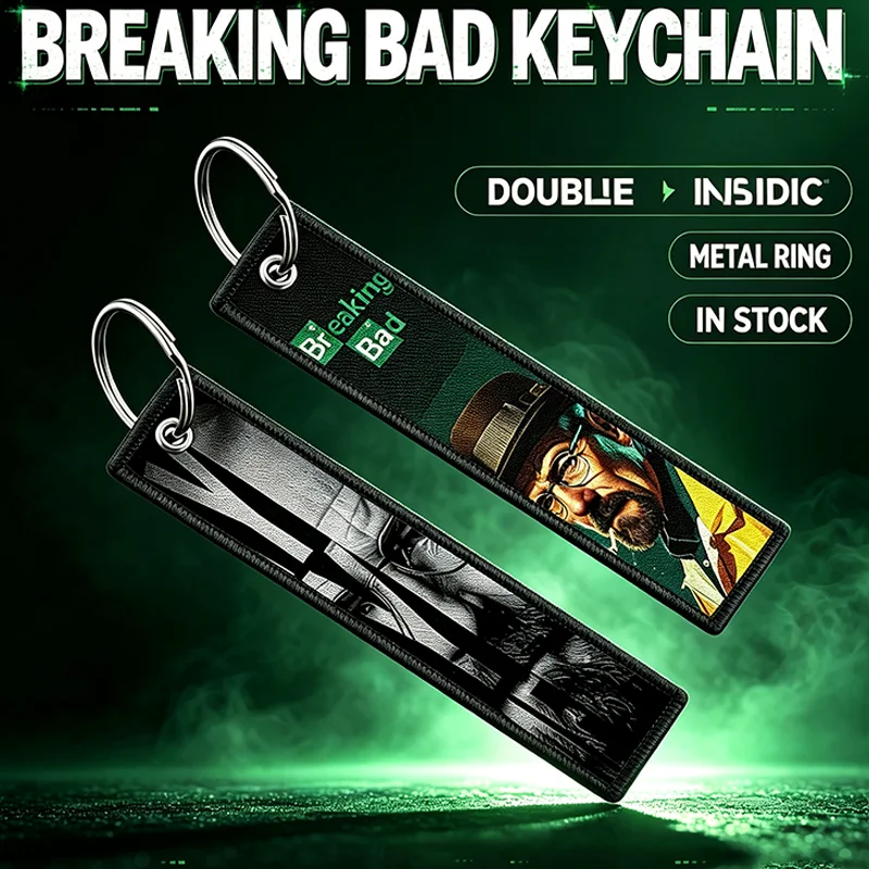 Embroidery Ring - Llaveros Bordados de Breaking-Bad, Etiquetas de