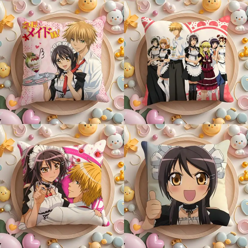 M-Maid Sama! Anime Cushion Cover Home & Car Multi-Scene Pillow Cover - Reversible, Soft & Durable for Daily Use