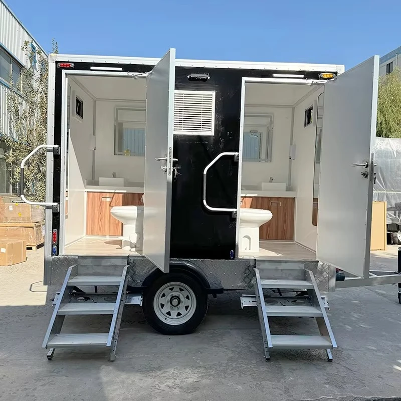 FOODLINE Luxury Mobile Toilet Flush Type Portable Restroom Hand Washing Station For Wedding Party Commercial Events