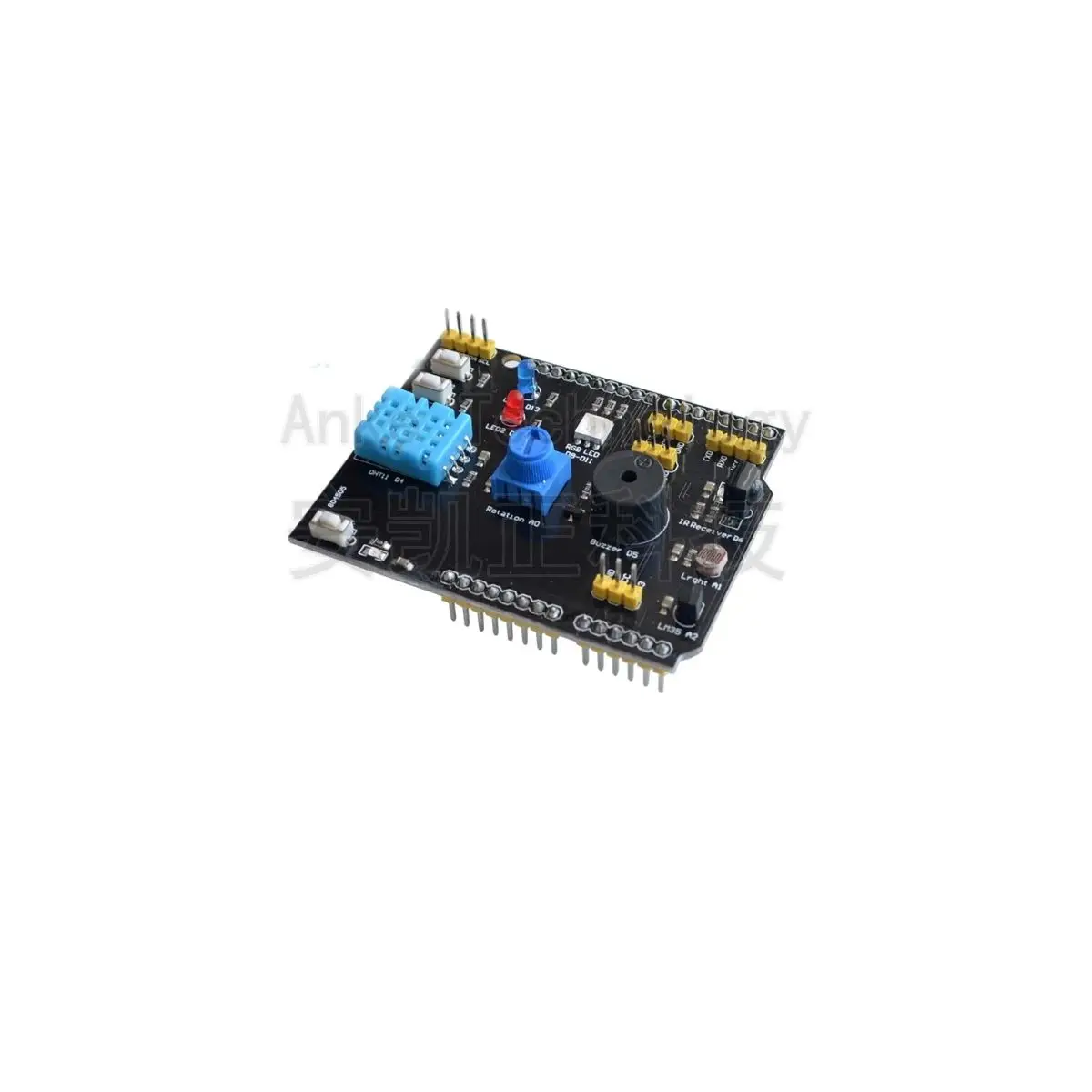 9-in-1 Multi-function Expansion Board DHT11 Temperature and Humidity LM35 Temperature Buzzer Compatible with UNO