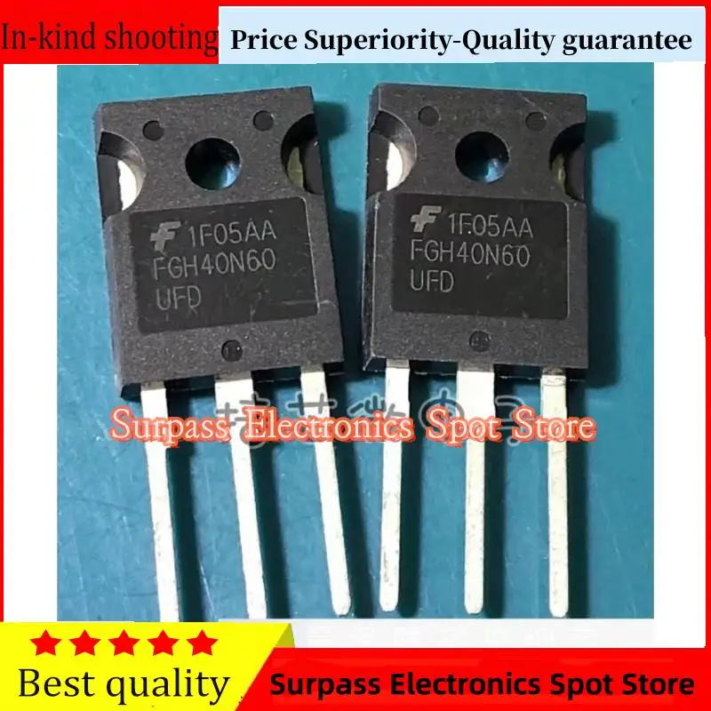 10PCS-20PCS  FGH40N60SMD FGH40N60UFD  IGBT 40A 600V Price Superiority-Quality guarantee