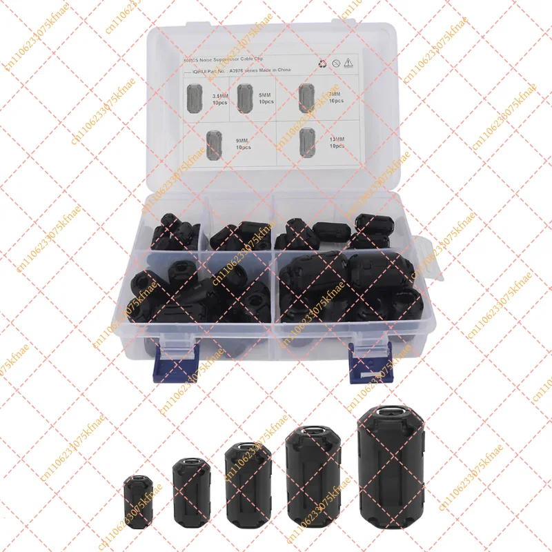 Clip-On Ferrite Beads EMI RFI Filter Noise Suppressor for USB & Power Cables (22/50 Pcs)