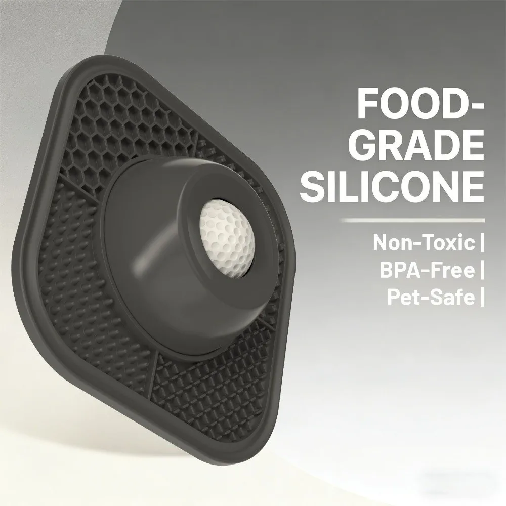 Silicone Pet Lick Bowl Interactive Promotes Dental Health Dog Slow-speed Bowl Self-Soothing Non-Slip Liquid Food Bowl