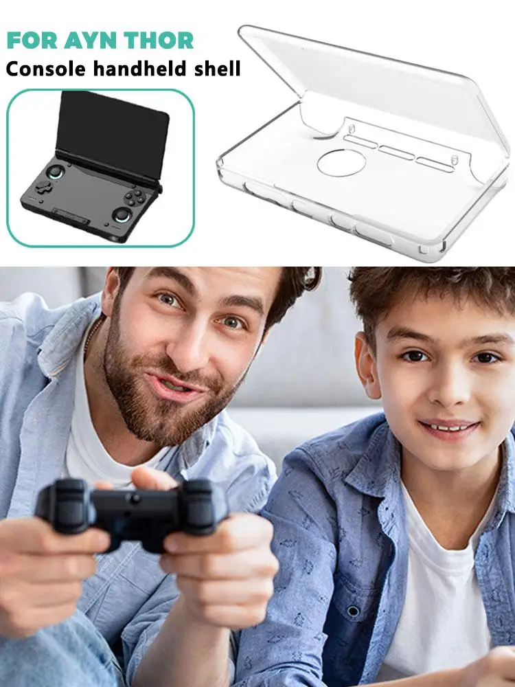 TPU Clear Caes Schutzset für AYN THOR Gaming-Zubehör Spielkonsole Weiche Klapphülle Anti-Fall-Griffhülle Schutzhülle Tasche