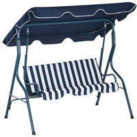 Outsunny garden swing with adjustable angle awning 170x110x153 cm