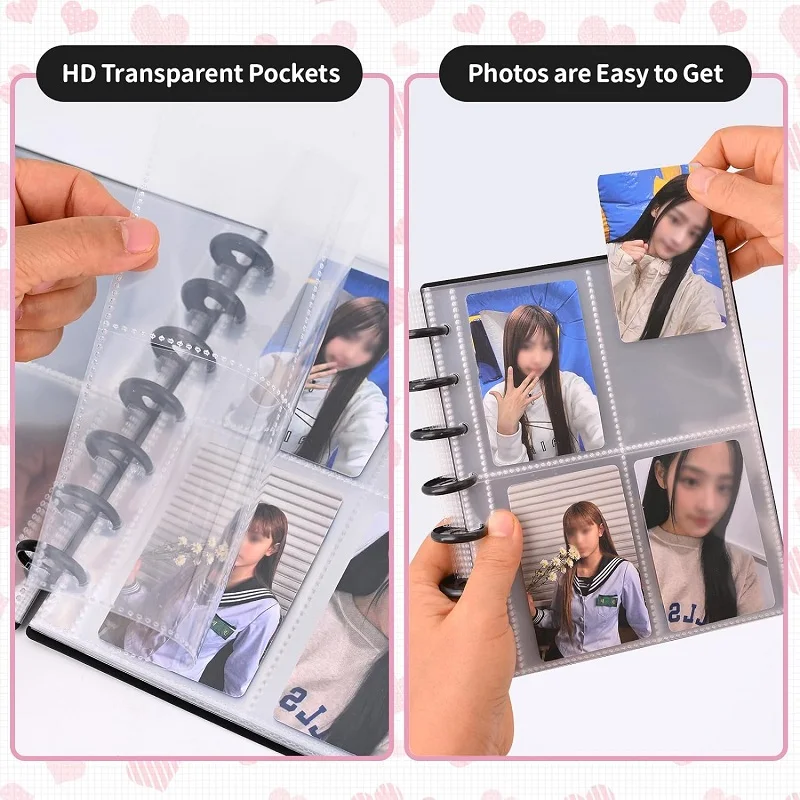 Imagem -05 - Multi Pockets Photo Album Mini Kpop Photocard Folhas Binder Idol Cartões Coletar Livros Titular Photocard Estudante Papelaria