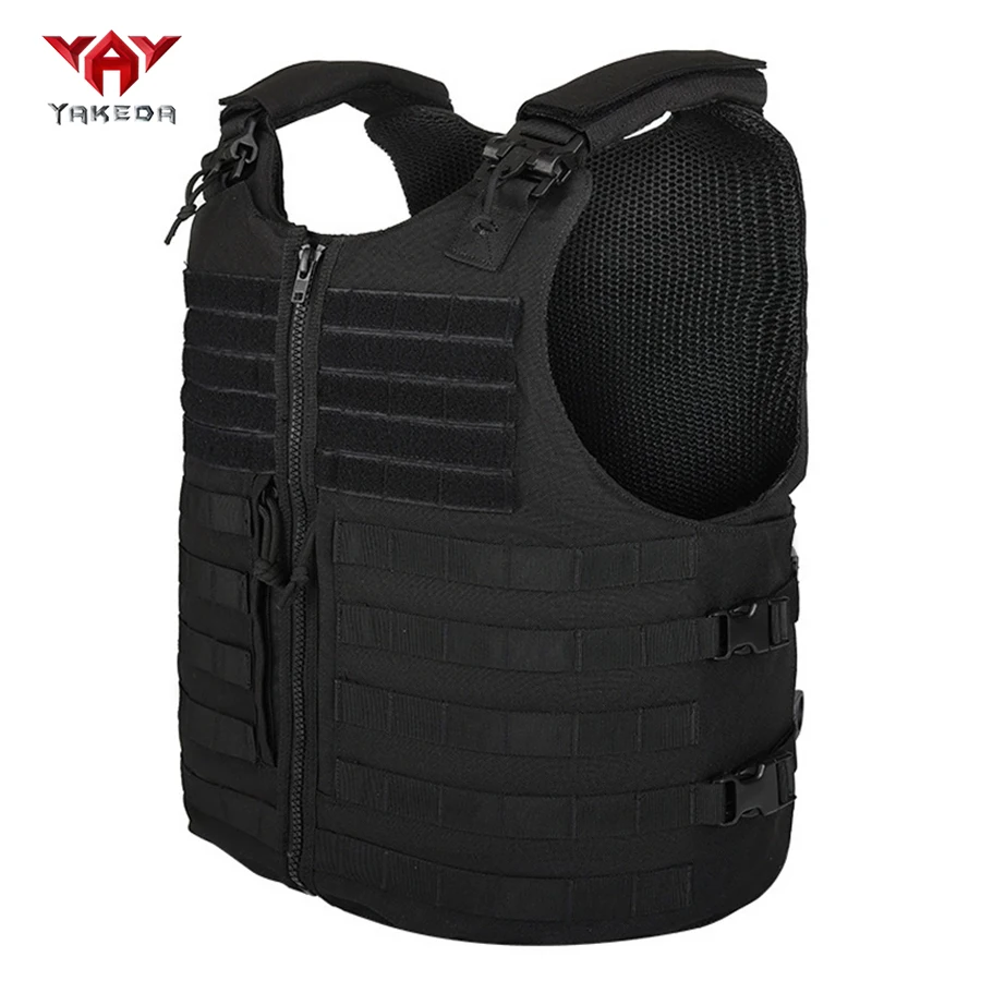 YAKEDA honeycomb breathable hunting vest with quick shoulder release and hidden large miscellaneous pockets at the back