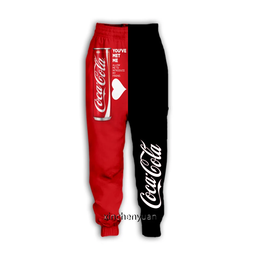 phechion New Men/Women Coke 3D Printed Casual Pants Fashion Streetwear Men Loose Sporting Long Trousers K143