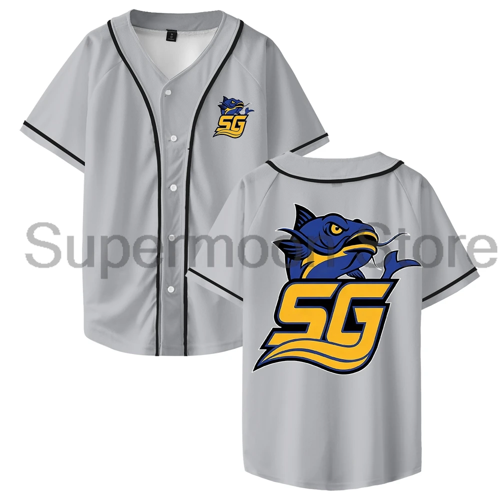 تشاد باورز جنوب جورجيا سمك السلور جيرسي البيسبول سترة قمصان الخامس الرقبة قصيرة الأكمام زر متابعة المحملة النساء الرجال الشارع الشهير القمم