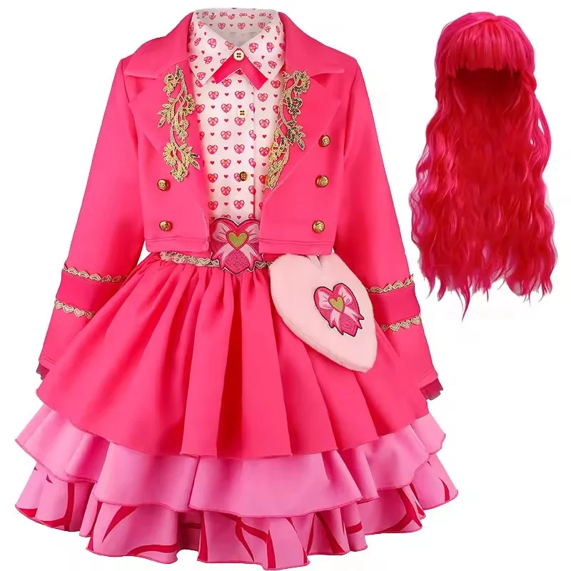 2026 New Girls Dress Up Halloween Dress Costume With Bag Coats+Dress 2Pcs Children's Graduation Prom Puffy Dress 3-12 Years