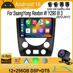 Android 16 For SsangYong Rexton W Y290 III 3 2012 -2017 Car Radio Multimedia Video Player Navigation Android Auto Carplay