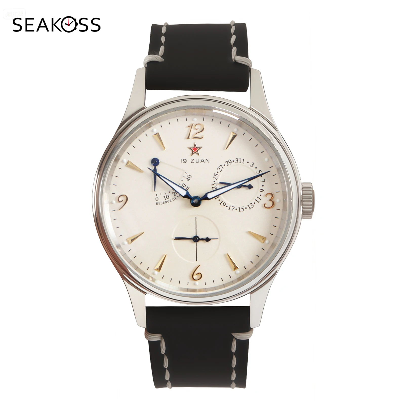 

SEAKOSS Automatic Mechanical Men's Watch Seagull ST1780 Movement Retro 1963 Night Light Waterproof Sapphire Luminous Wristwatch