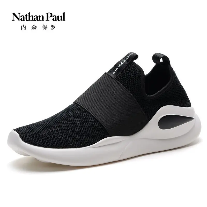 

2025 спортивная летняя новая мужская обувь, дышащая повседневная обувь для ленивых, повседневная обувь, легкие сетчатые кроссовки