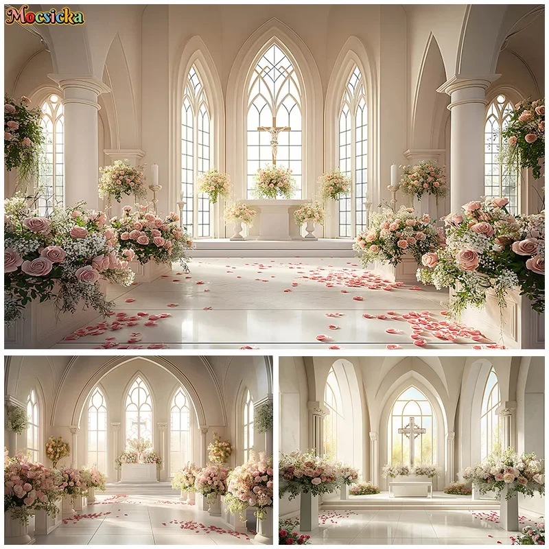 Mocsicka Photography Backdrops Wedding Party Floral Vintage Backgrounds Adult Maternity Couples Portraits Studio Props Photo