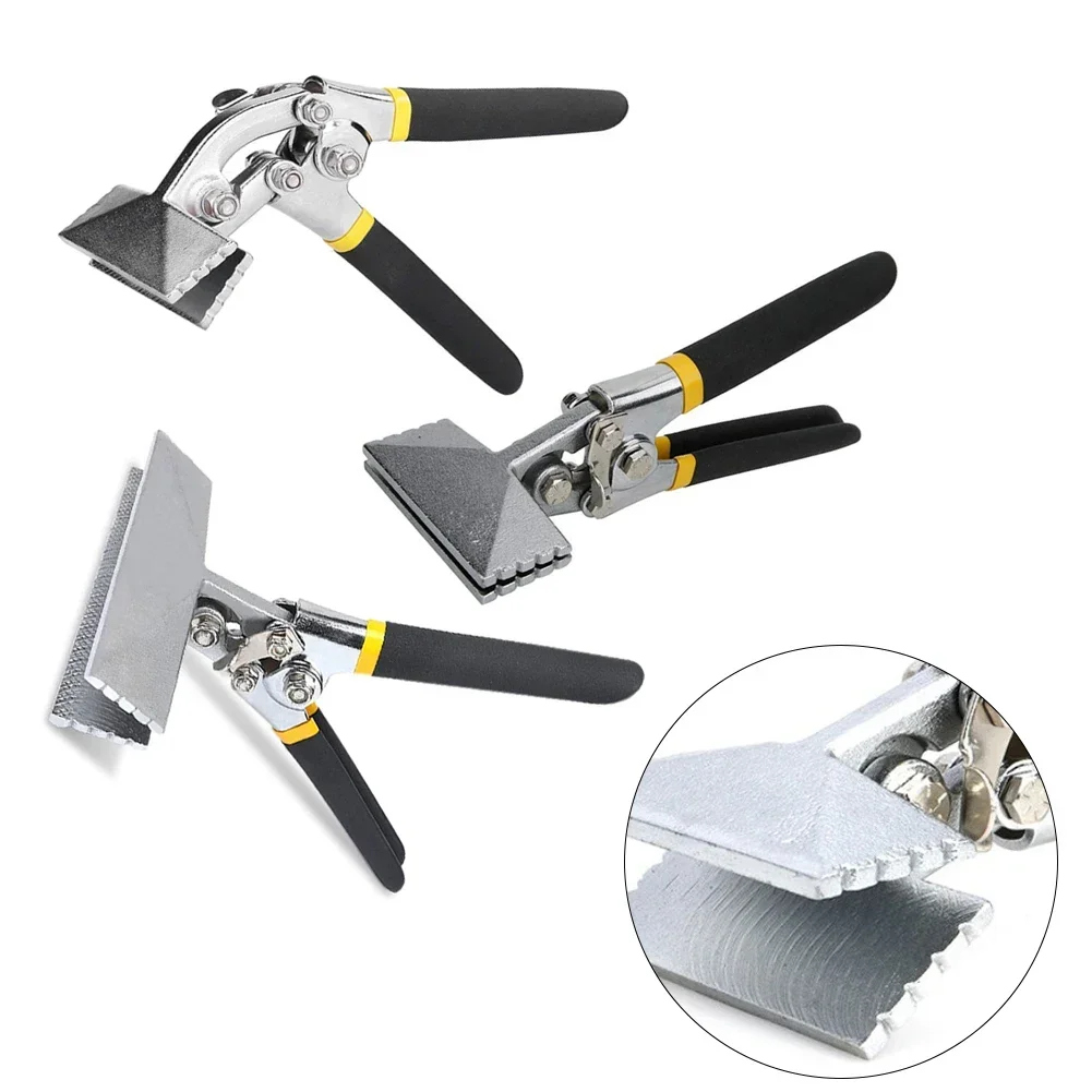Sheet Metal Bending Pliers with Elbow Handle for Crimping and Bending Applications in Light Steel Frame Construction