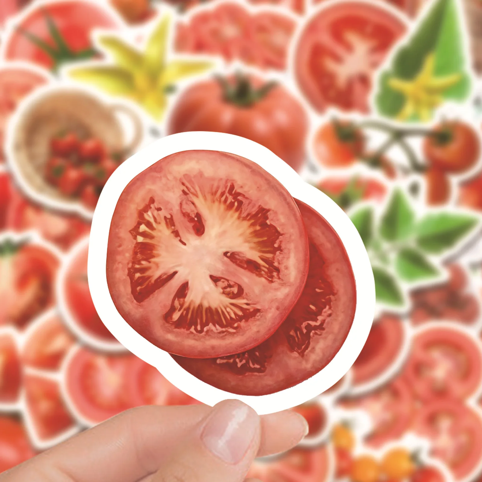 10/50PCS Tomato Graffiti Stickers Cartoon Fruits Vegetables Sticker for Phone Computer Notebook Stationery DIY Toys Secret