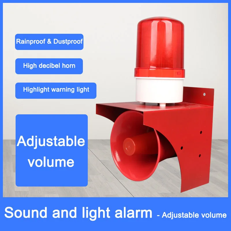 220V 24V 12V Industrie ton und Licht alarm rot LED Hochleistungs-Hochleistungs-Funk fernbedienung Alarm horn für Sicherheit