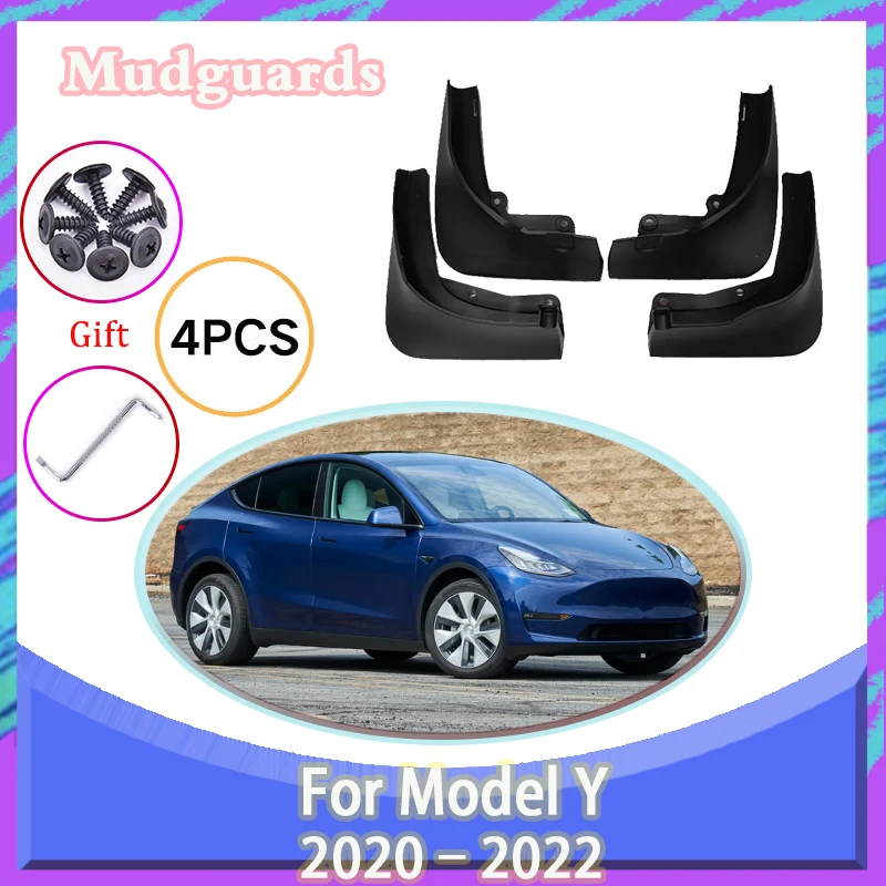 Auto Mudflap MudFlaps Mud Flaps For Tesla Model Y 2020 2021 2022 Mudguards Wheel Guard Splash Guards Antifreeze Rear Car Fender