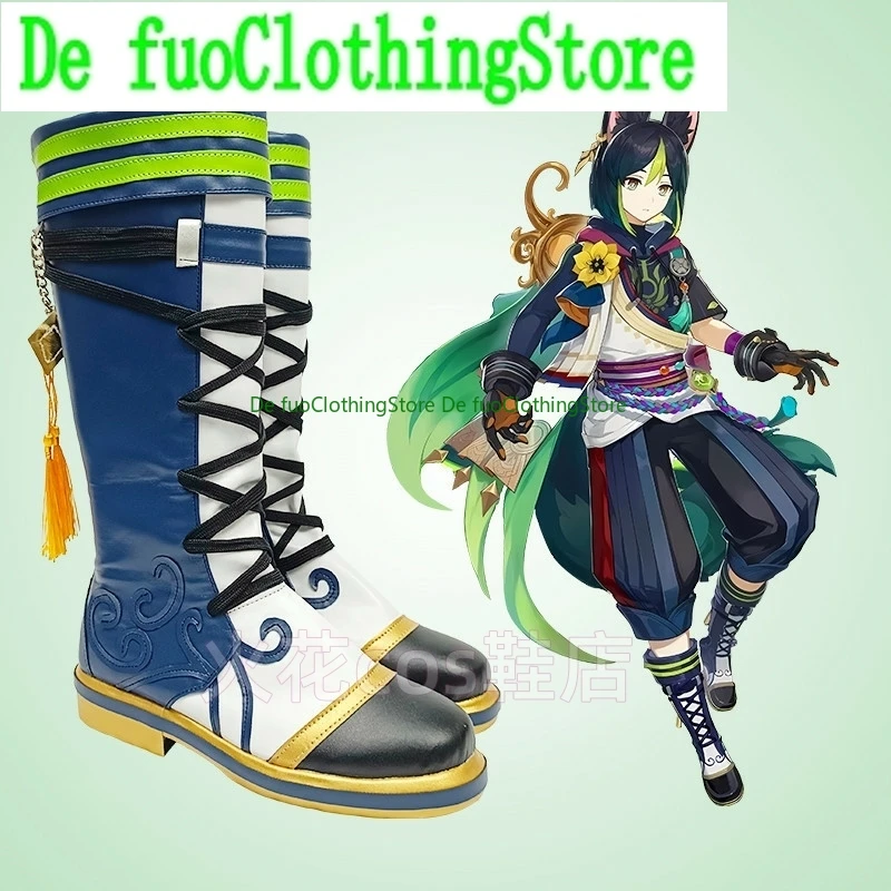 

De FuoClothing Genshin Impact Tighnari Collei Dori Cosplay Shoes Anime Game Character Costume Footwear Halloween Cosplay Shoe